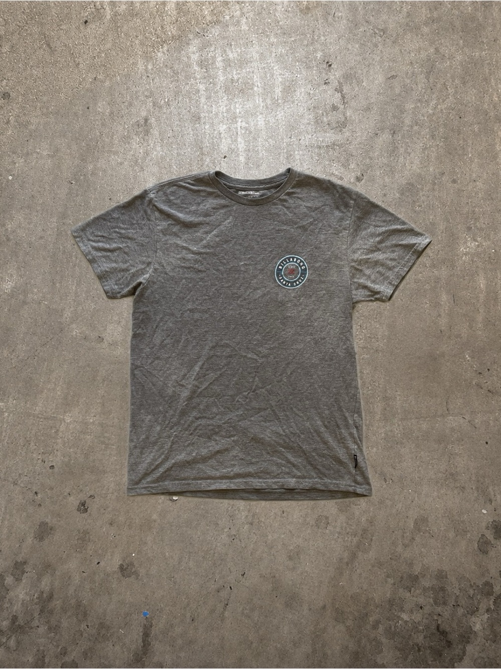 BILLABONG SANTA CRUZ LOGO GRAPHIC T-SHIRT GREY S